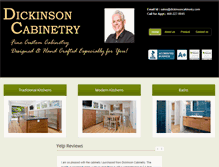 Tablet Screenshot of dickinsoncabinetry.com